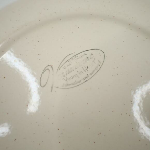 Vintageg MCM Vernonware "Young in Heart" Floral Ceramic Serving Dish - Picture 4 of 5